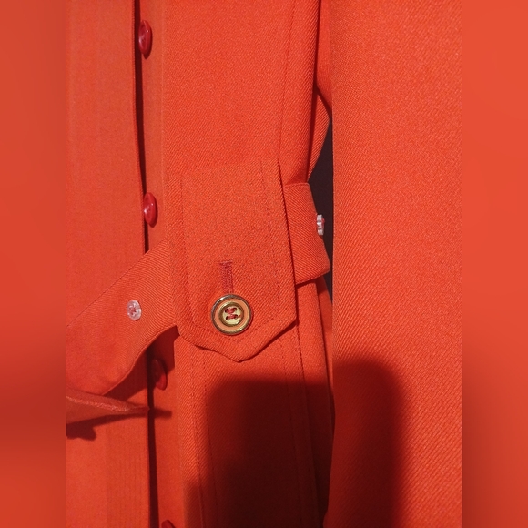 Vintage London Fog Limited Edition Coat Red/Orange Polka dot lining Size XS/S - Picture 6 of 10